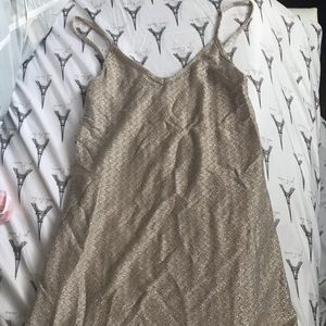 Rose gold mini dress